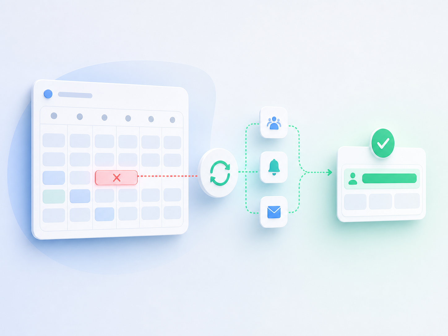 Illustration of automatic live cancellation recovery